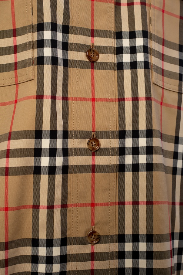 BURBERRY チェックフリント仕上けエッシスカフ 8090755 C1167 コントラストチェック カシミアスカーフ (グレー／チャコール